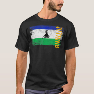 Quthing Lesotho Flag For Basotho Men Women Kids T-Shirt