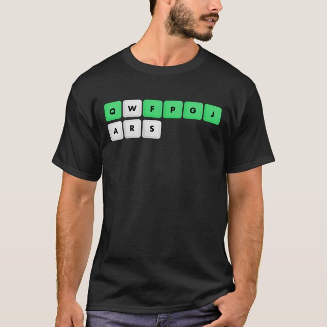 QWFPGJ | WARS | Geek | Colemak | Keyboard T-Shirt (Front)