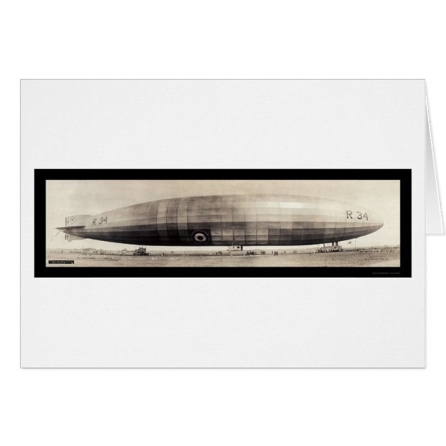 R34 Dirigible Blimp Photo 1910 (Front Horizontal)