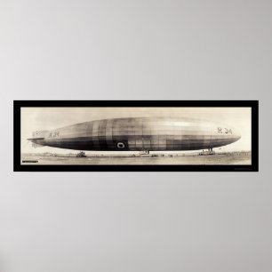 R34 Dirigible Blimp Photo 1910 Poster