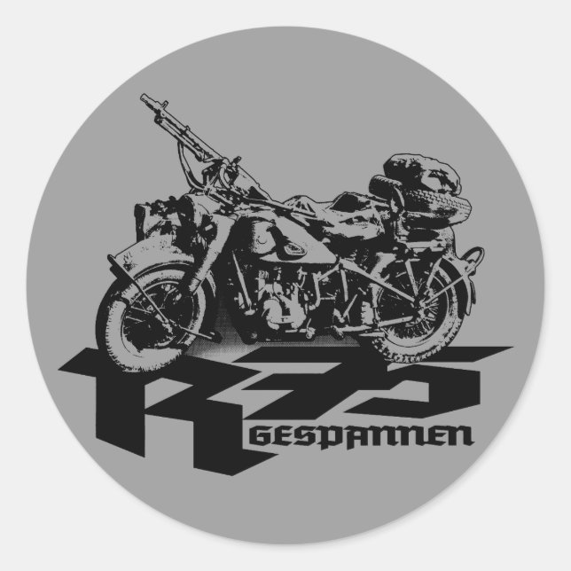 R75 Classic Round Sticker (Front)