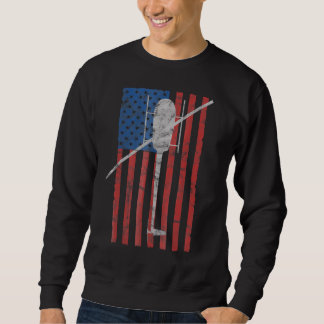 R 22 Flight Training Helicopter Colour Vintage Fla Sweatshirt