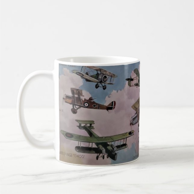 R.A.F WW1 Aircraft Royal Flying Corp Coffee Mug (Left)