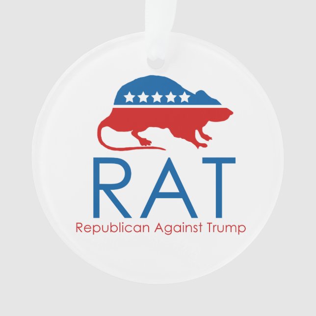 R.A.T: Republican Against Trump Ornament (Front)