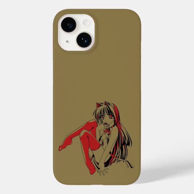 R & B Manga, Neko Catgirl Furry Loli Anime Case-Mate iPhone Case (Back)