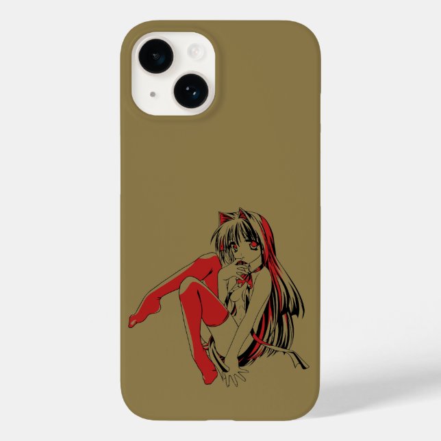 R & B Manga, Neko Catgirl Furry Loli Anime Case-Mate iPhone Case (Back)