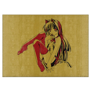R & B Manga, Neko Catgirl Furry Loli Anime Cutting Board