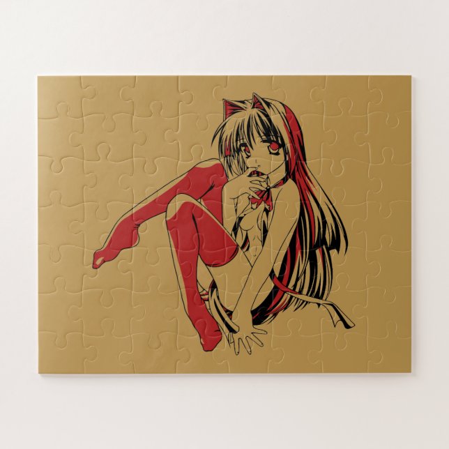R & B Manga, Neko Catgirl Furry Loli Anime Jigsaw Puzzle (Horizontal)