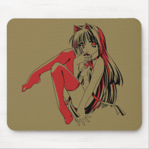 R & B Manga, Neko Catgirl Furry Loli Anime Mouse Mat