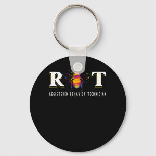 R Bee T RBT Registered Behaviour Technician Key Ring