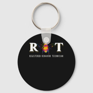 R Bee T RBT Registered Behaviour Technician Key Ring