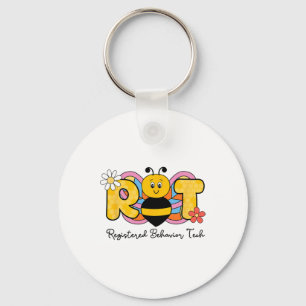 R Bee T Registered Behaviour Technician Rbt Floral Key Ring