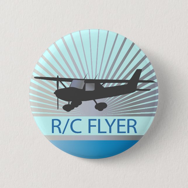R/C Flyer 6 Cm Round Badge (Front)