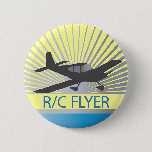 R/C Flyer 6 Cm Round Badge (Front)