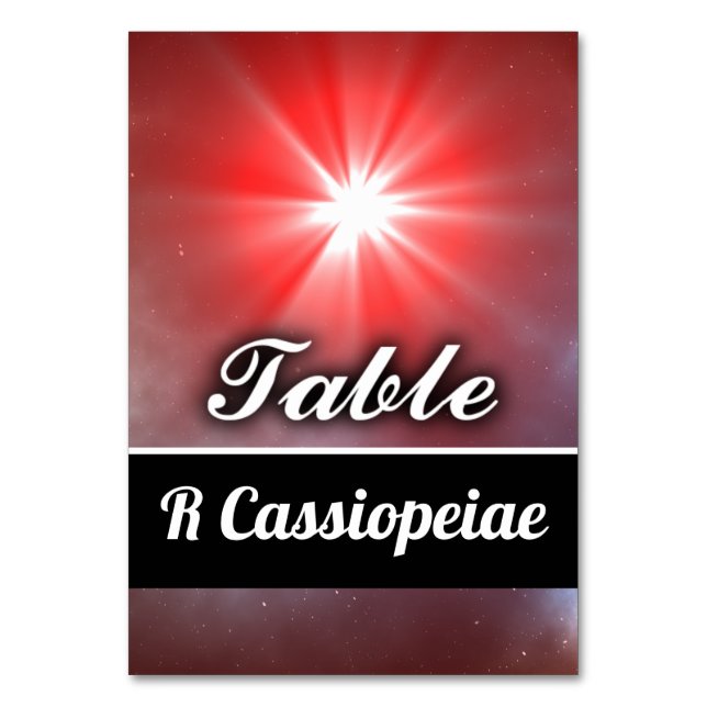 R Cassiopeiae Table Number (Front)