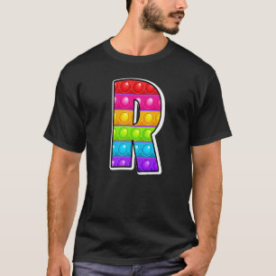 R Cutest Capital Letter R Alphabet Funny Poppin Ki T-Shirt