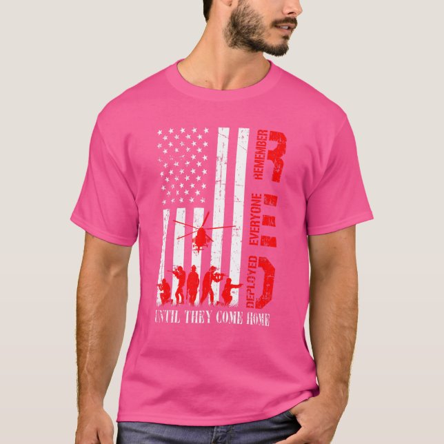 R E D  Soldiers Remember Everyone Deployed R E D   T-Shirt (Front)