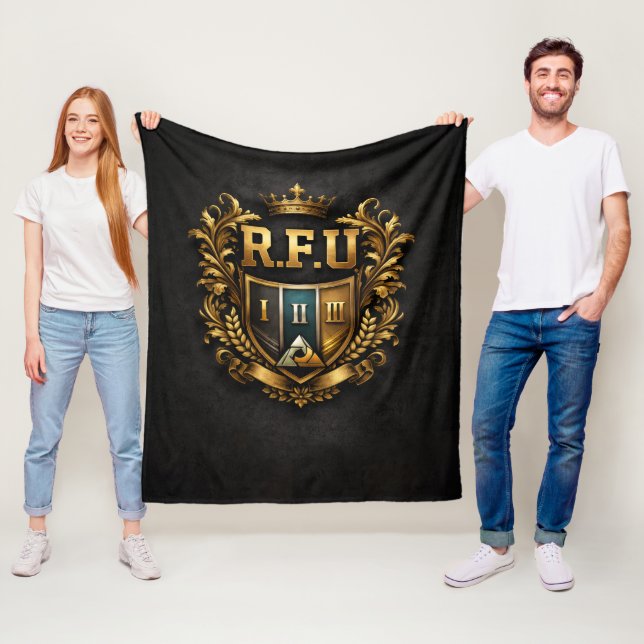 R.F.U Crest Luxury Fleece Blanket (In Situ)