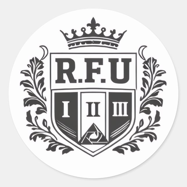 R.F.U Crown Crest Sticker (Front)