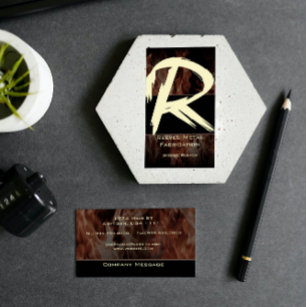 R Flame Monogram Business Card
