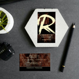 R Flame Monogram Business Card