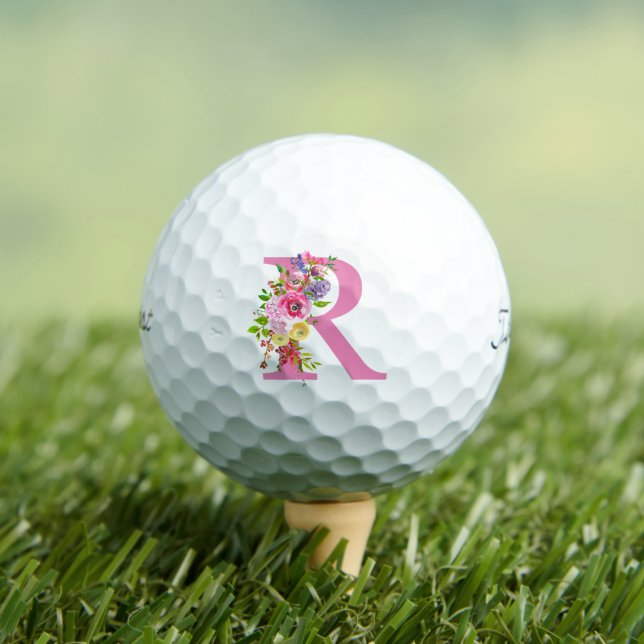R Floral Golf Balls (Insitu Tee)