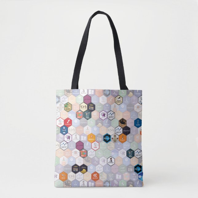 R hex tote bag (Front)