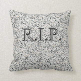 R.I.P. Faux Engraved Granite Headstone Pillows
