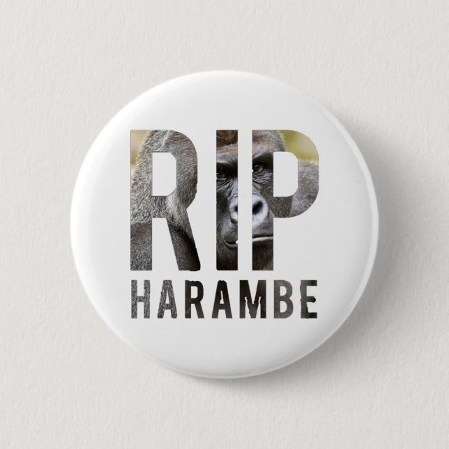 R.I.P Harambe Badge (Front)