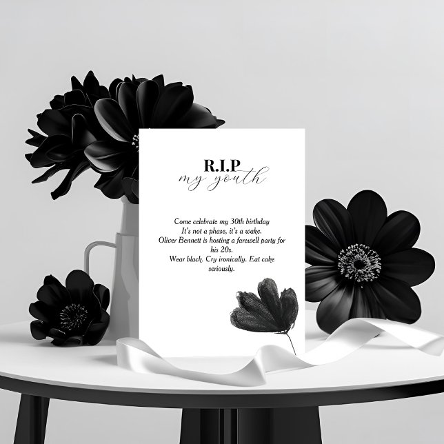 R.I.P. My Youth 30th Birthday Invitation (Creator Uploaded)