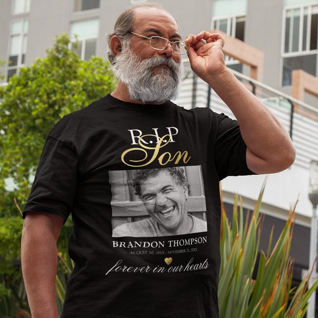 R.I.P Son Photo Memorial T-Shirt (Creator Uploaded)