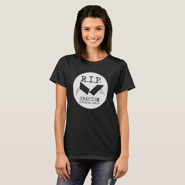 R.I.P. Spanish Announce Table - Black Women's Tee (Front Full)