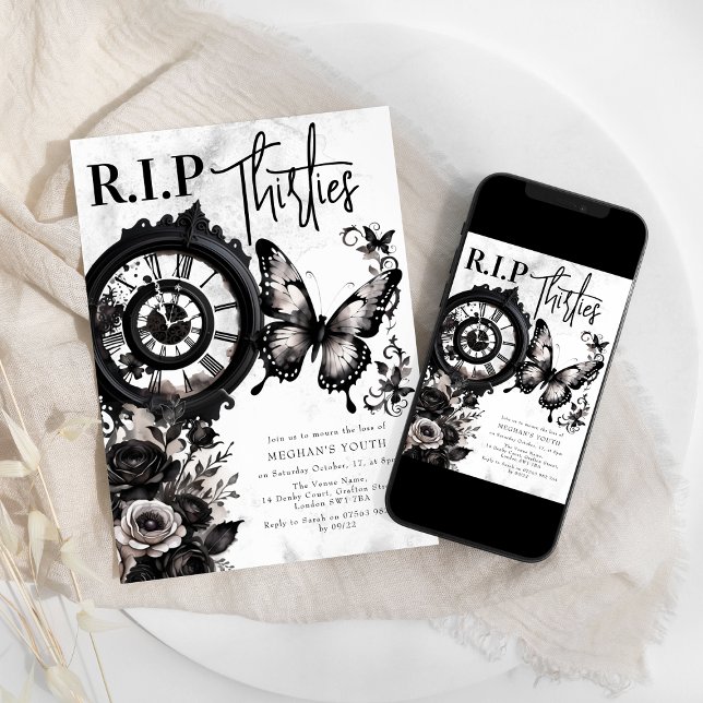 R.I.P Thirties | 40th Birthday Party Invitation (Creator Uploaded)