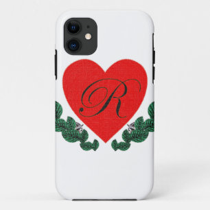 R in a heart iPhone 11 case