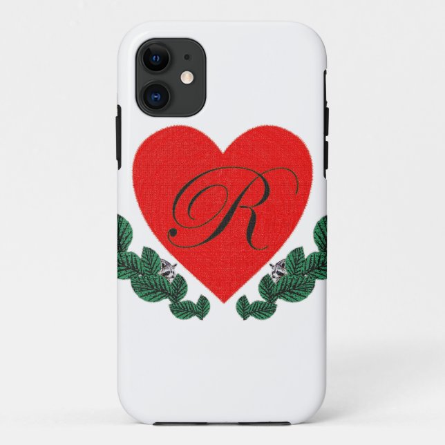 R in a heart Case-Mate iPhone case (Back)