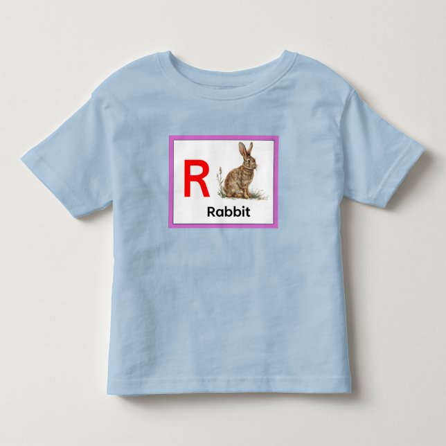 R is for Rabbit Toddler T-Shirt (Front)