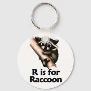 R is for Raccoon Key Ring