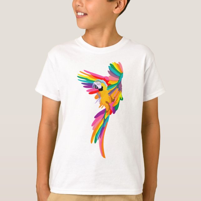 R is for Rainbow Macaw T-Shirt (Front)
