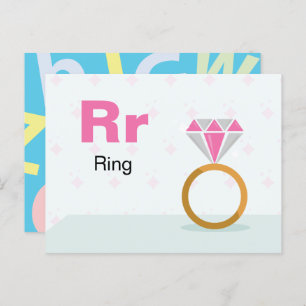 R is for Ring - Alphabet Flash Card