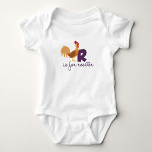 R Is For Rooster Baby Bodysuit
