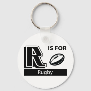 R Is For Rugby Key Ring