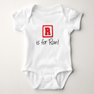 R Is For Run Baby Bodysuit