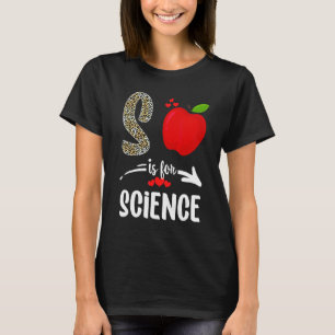 R Is For Science Team Alphabet Leopard Science Tea T-Shirt