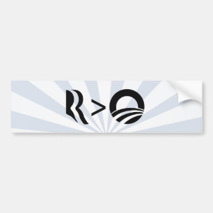 R IS GREATER THAN O-.png Bumper Sticker