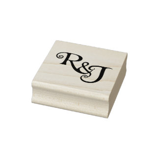 R&J Monogram wedding Rubber Stamp