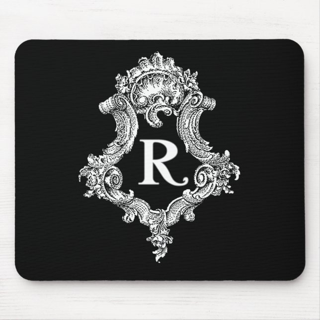 R Monogram Initial Mouse Mat (Front)
