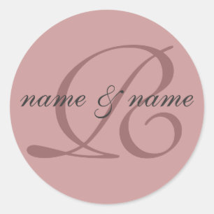 R monogram label - personalise first names