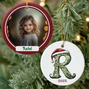R Personalised Monogram Christmas Ornament
