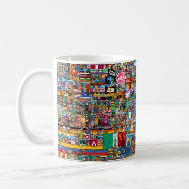 r/place reddit coffee mug (Left)