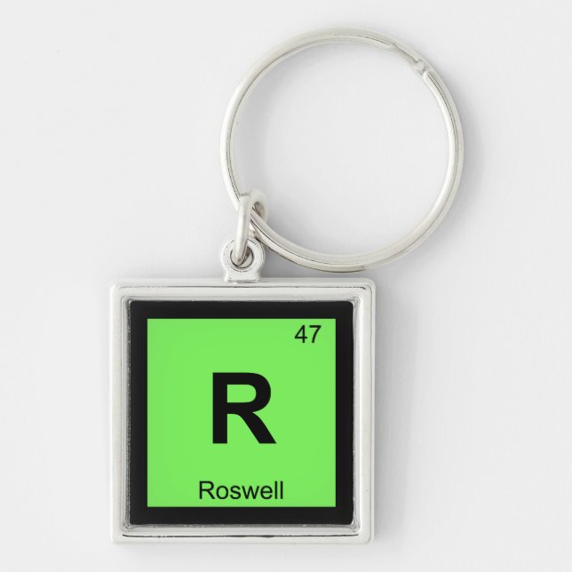 R - Roswell New Mexico Chemistry Periodic Table Key Ring (Front)